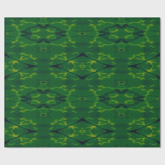 Lucky Wrap Green Irish Clover Muster Nr. 6 Geschenkpapier (Flach)