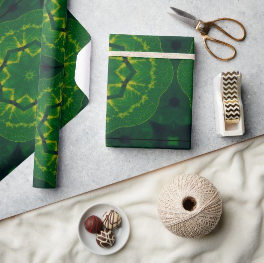 Lucky Wrap Green Irish Clover Pattern Nr. 5 Geschenkpapier (Kunsthandwerk)