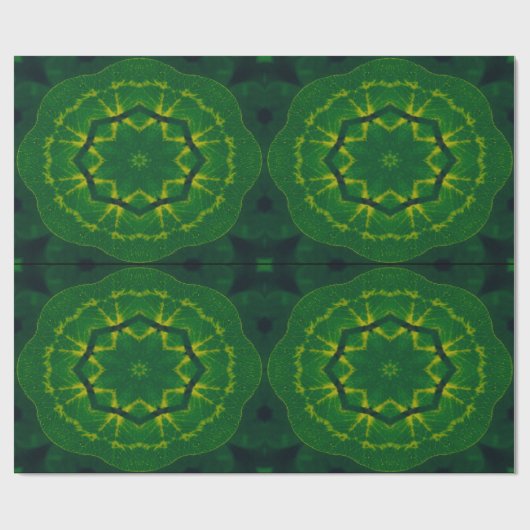 Lucky Wrap Green Irish Clover Pattern Nr. 5 Geschenkpapier (Flach)