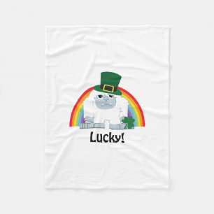 Lucky Yeti Leprechaun Fleecedecke