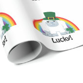 Lucky Yeti Leprechaun Geschenkpapier (Rolleneckpunkt)