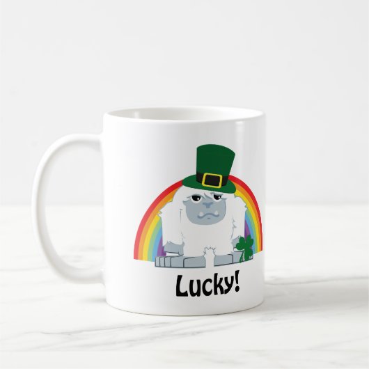 Lucky Yeti Leprechaun Kaffeetasse (Links)