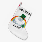 Lucky Yeti Leprechaun Kleiner Weihnachtsstrumpf (Vorderansicht (hängend))