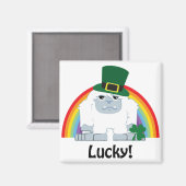 Lucky Yeti Leprechaun Magnet (Vorderseite/Rückseite)