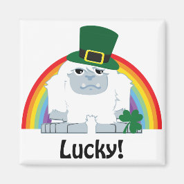 Lucky Yeti Leprechaun Magnet