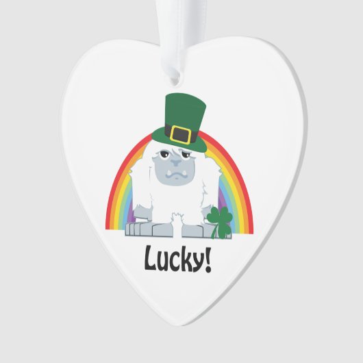 Lucky Yeti Leprechaun Ornament (Vorderseite)