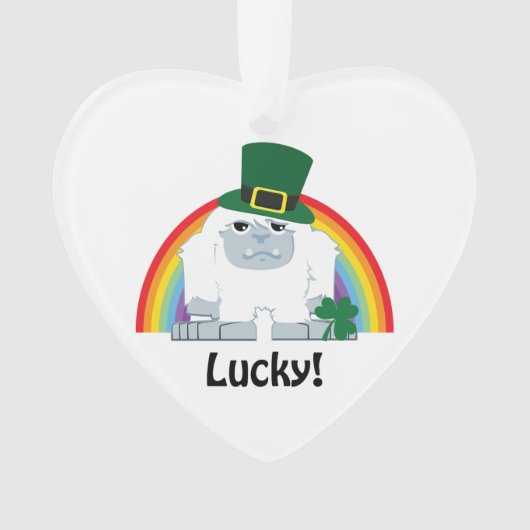 Lucky Yeti Leprechaun Ornament (Vorderseite)