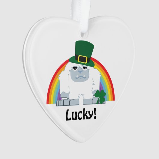 Lucky Yeti Leprechaun Ornament (Vorderseite)