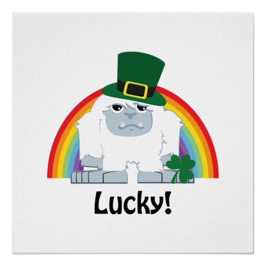 Lucky Yeti Leprechaun Poster (Vorderseite)