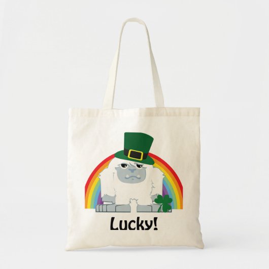 Lucky Yeti Leprechaun Tragetasche (Vorne)