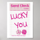 Lucky You Gastgeber-Check-Poster Poster (Vorne)