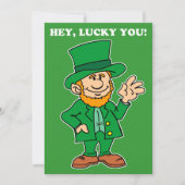 Lucky You Leprechaun St Patrick's Day Party Einlad Einladung (Vorderseite)