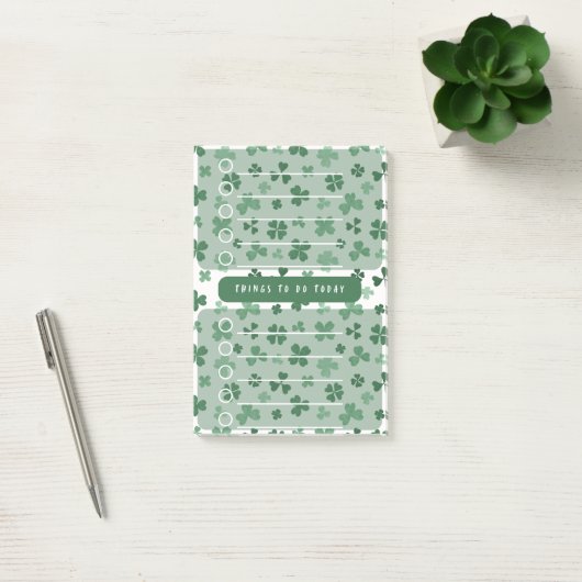 LuckyClover ToDo List ShamrockThemed Daily Planner Post-it Klebezettel (Büro)