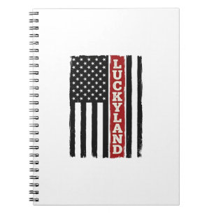 Luckyland Vertikale Patriotic Flagge Vintage Notizblock