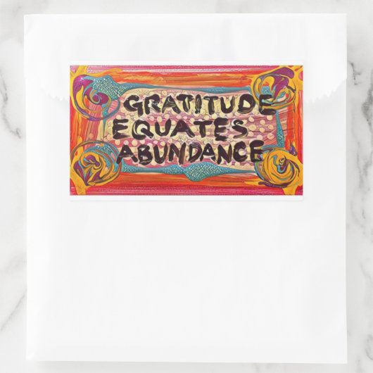 LuckyPen Dankbarkeit Rechteckiger Aufkleber (Tasche)