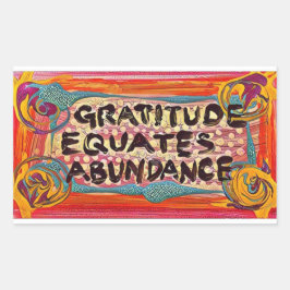 LuckyPen Dankbarkeit Rechteckiger Aufkleber