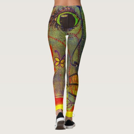 LuckyPen Kunst-Leggings Leggings (Rückseite)