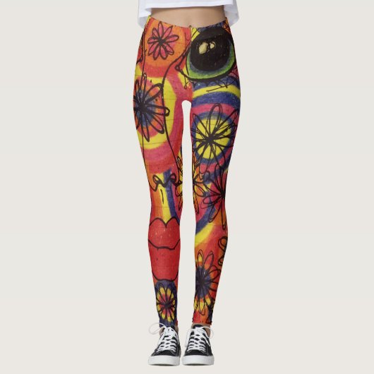 LuckyPen Kunst-Leggings Leggings (Vorderseite)