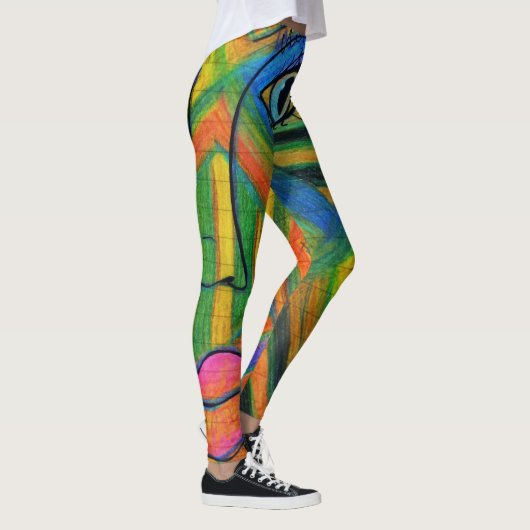LuckyPen Kunst-Leggings Leggings (Rechts)