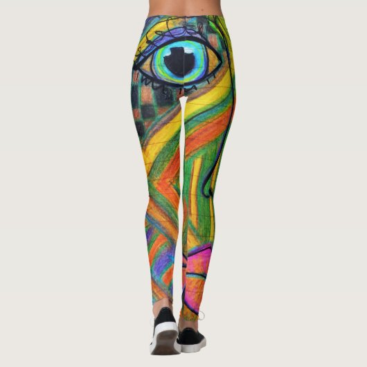 LuckyPen Kunst-Leggings Leggings (Rückseite)