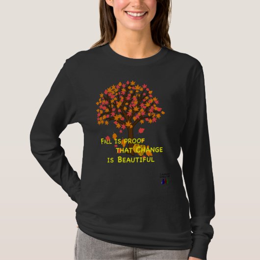 Lucmarty Fall is Proof Maple Leaves Pumpkin Autumn T-Shirt (Vorderseite)