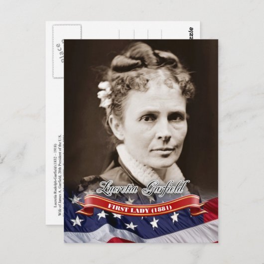 Lucretia Garfield, First Lady of the U.S. Postkarte (Vorne/Hinten)