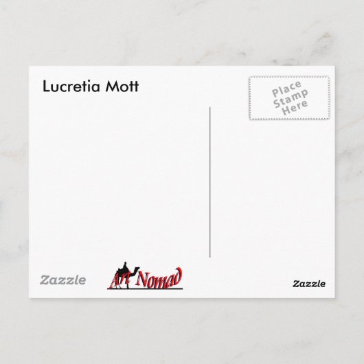 Lucretia-Mott Postkarte (Rückseite)
