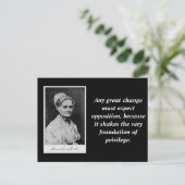 Lucretia Mott Quote Abolition Suffrage Leader Postkarte (Stehend Vorderseite)