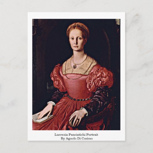 Lucrezia Panciatichi Porträt von Angelo Bronzino Postkarte (Vorderseite)