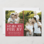 LUCY Dark Red Fun Family Foto Weihnachten (Vorderseite)