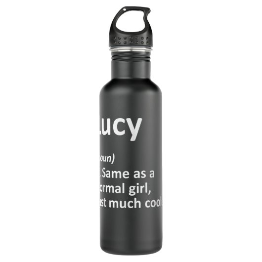LUCY Definition Personalisiert Name Funny Birthday Edelstahlflasche (Vorderseite)