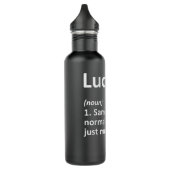 LUCY Definition Personalisiert Name Funny Birthday Edelstahlflasche (Links)