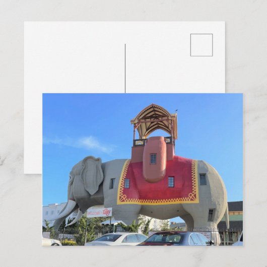 Lucy der Elefant Postkarte (Vorne/Hinten)