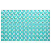 Lucy Doll mit Aqua Polka Dot Background Stoff (Yard (91,4 cm))