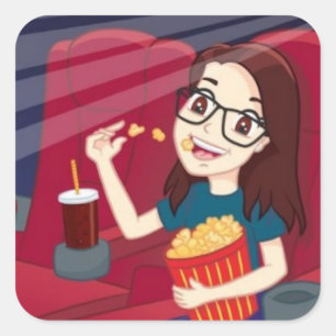 Lucy geht zu quadratischem Aufkleber Hollywood