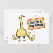 Lucy Goosey Postkarte (Vorne/Hinten)