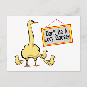 Lucy Goosey Postkarte