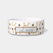 Lucy-Hausname Hunde Bowl