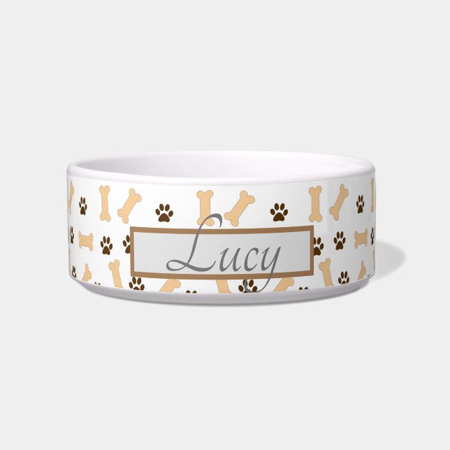 Lucy-Hausname Hunde Bowl Napf (Vorderseite)