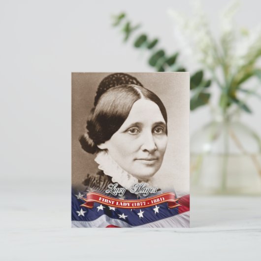 Lucy Hayes, First Lady der USA Postkarte (Stehend Vorderseite)