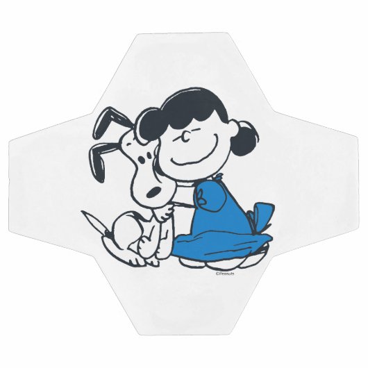 Lucy Hugging Snoopy Fußball (Flach)