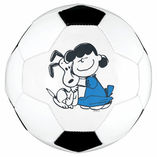Lucy Hugging Snoopy Fußball (Vorderseite)