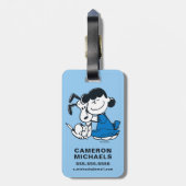 Lucy Hugging Snoopy Gepäckanhänger (Rückseite vertikal)