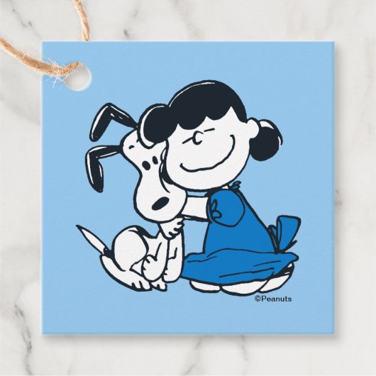 Lucy Hugging Snoopy Geschenkanhänger (Vorderseite)