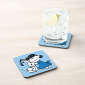 Lucy Hugging Snoopy Getränkeuntersetzer (Rechte Seite)