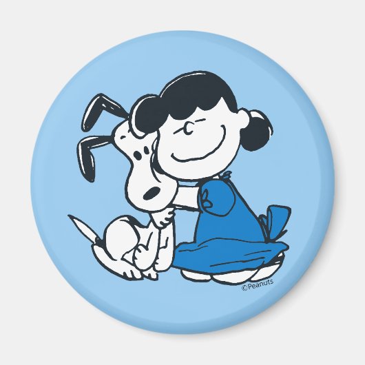 Lucy Hugging Snoopy Magnet (Vorne)