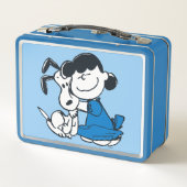 Lucy Hugging Snoopy Metall Brotdose (Rückseite)
