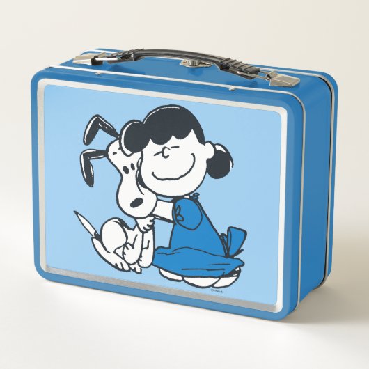 Lucy Hugging Snoopy Metall Brotdose (Rückseite)