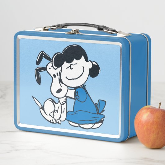 Lucy Hugging Snoopy Metall Brotdose (Beispiel)
