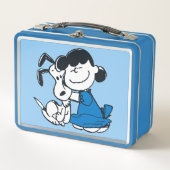 Lucy Hugging Snoopy Metall Brotdose (Vorderseite)